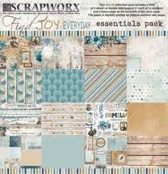Scrapworx Collection - Find Joy Everyday Ext - Pattern Paper - 2. Essentials Pack 12 x 12 - 1. Side A - Front Cover (Copy)2